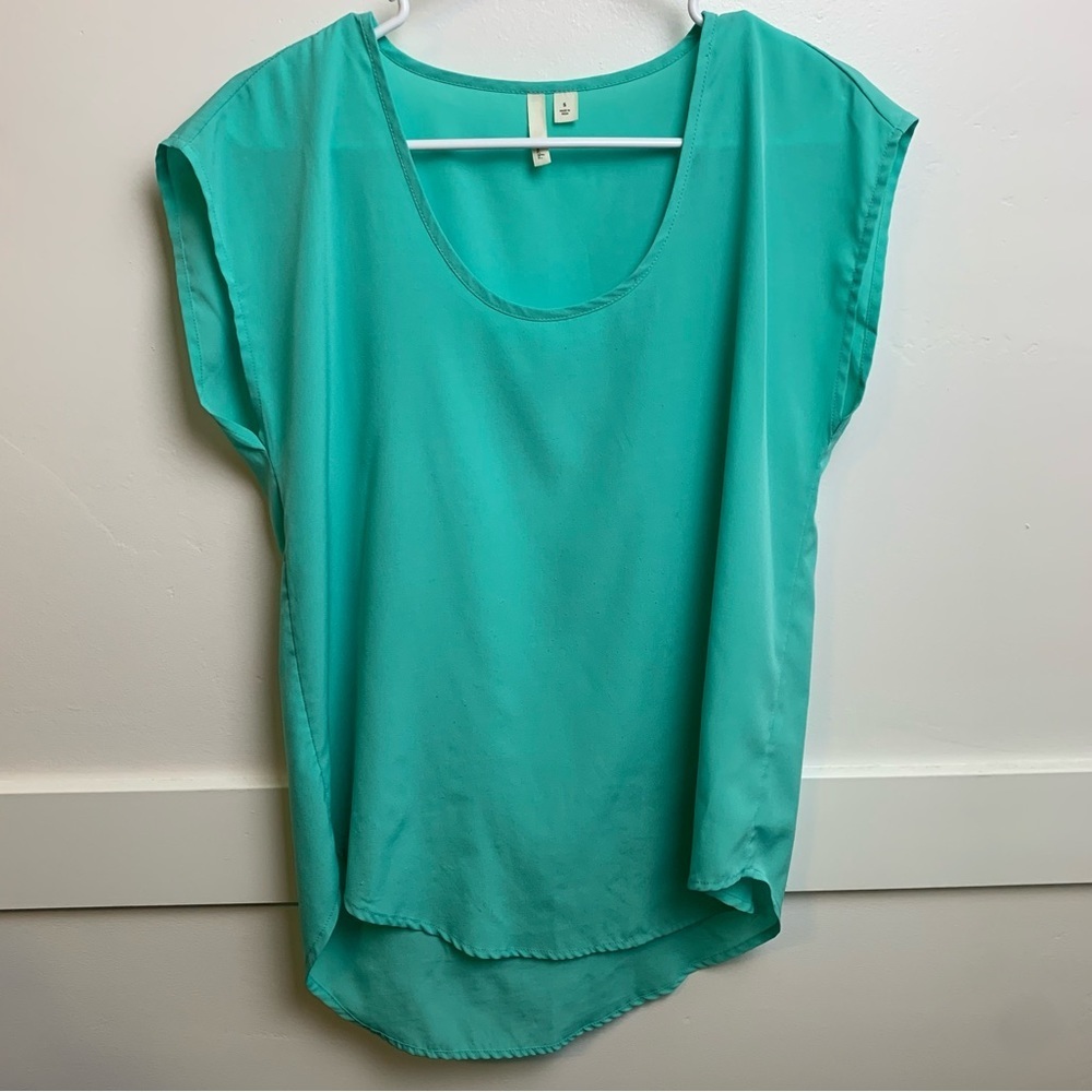 Frenchi Turquoise Short Sleeve Blouse